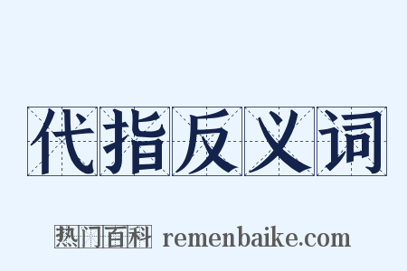 代指反义词是什么意思的图片